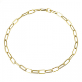 ALTERNATING DIAMOND PAPERCLIP NECKLACE