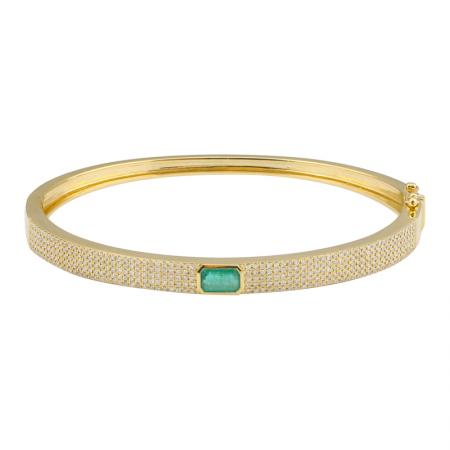 EMERALD DIAMOND BANGLE