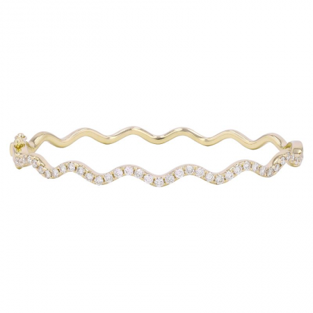 DIAMOND WAVY BANGLE