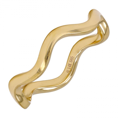 GOLD WAVY RING