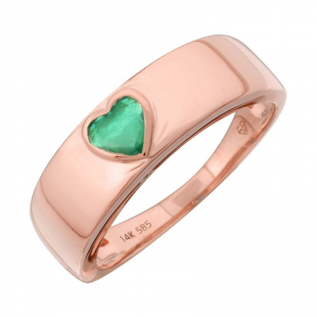 EMERALD HEART RING
