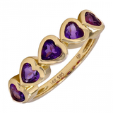 HEART SHAPED AMETHYST RING