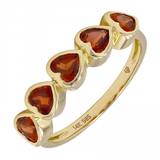 HEART SHAPED GARNET RING