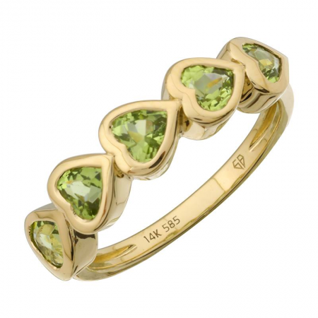 HEART SHAPED PERIDOT RING