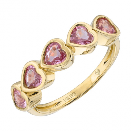 HEART SHAPED PINK SAPPHIRE RING