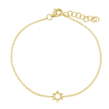 GOLD JEWISH STAR BRACELET