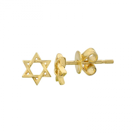 GOLD JEWISH STAR STUDS