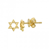 GOLD JEWISH STAR STUDS