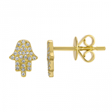 DIAMOMD HAMSA STUDS