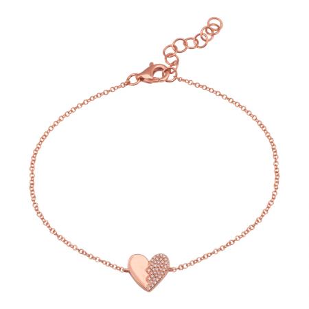 HALF DIAMOND HEART BRACELET