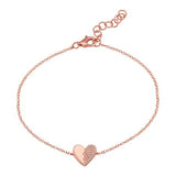 HALF DIAMOND HEART BRACELET