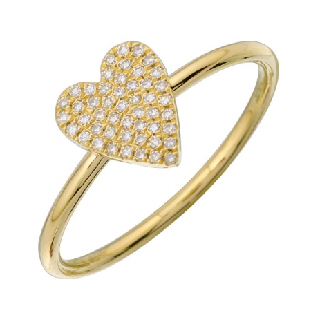 THIN DIAMOND HEART RING