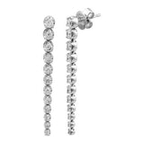 1.08 CT DIAMOND TENNIS EARRINGS
