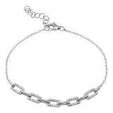 GOLD AND DIAMOND LINK BRACELET