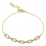 GOLD AND DIAMOND LINK BRACELET