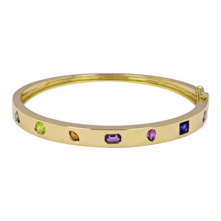 MULTI SAPPHIRE RAINBOW BANGLE