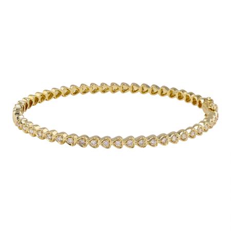 HEART SHAPED MOUNT BANGLE