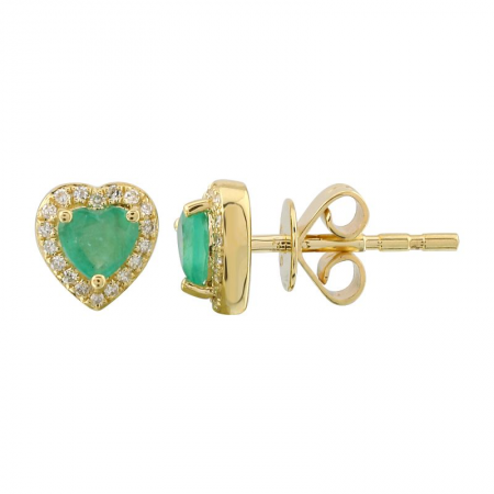 EMERALD HEART STUDS
