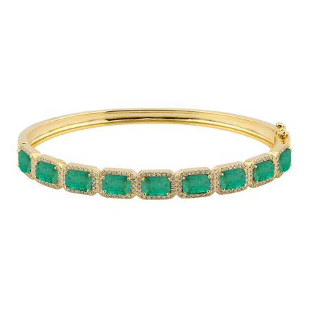 THICK EMERALD BANGLE