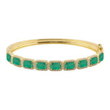 THICK EMERALD BANGLE