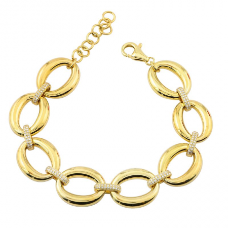 LIGHTWEIGHT GOLD OPEN LINK BRACELET