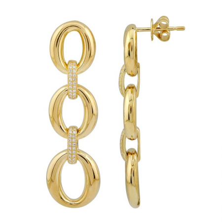 DIAMOND LINK DROP EARRINGS