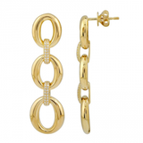 DIAMOND LINK DROP EARRINGS