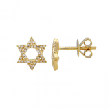 DIAMOND JEWISH STAR STUDS