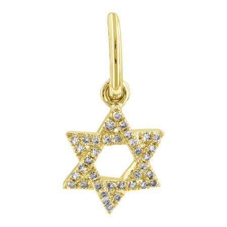 SMALL DIAMOND JEWISH STAR CHARM