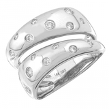 ASSYMETRICAL INLAY DIAMOND RING