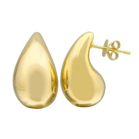 SMALL GOLD PEAR DROP EARRINGS
