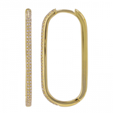 ELONGATED RECTANGLE PAVE HUGGIES