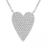 ELONGATED DIAMOND HEART NECKLACE