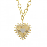 FLUTED HEART NECKLACE