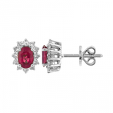 RUBY FLOWER STUDS