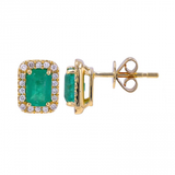EMERALD SQUARE STUDS