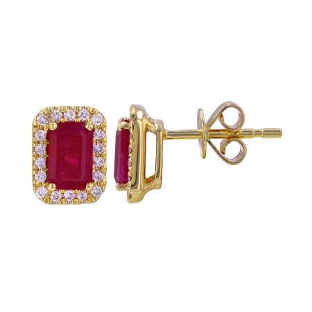 RUBY SQUARE STUDS