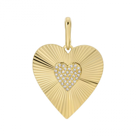 FLUTED HEART CHARM