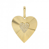 FLUTED HEART CHARM