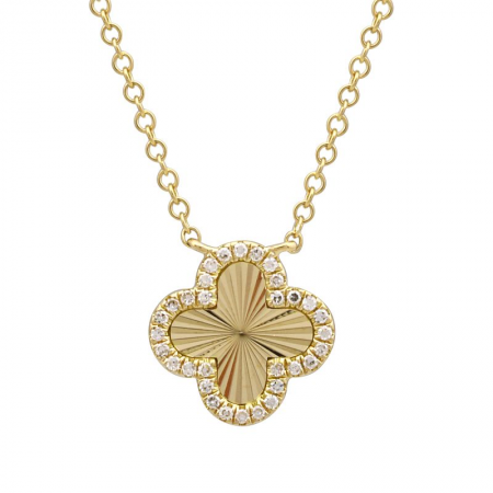 FLUTED CLOVER NECKLACE