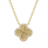 FLUTED CLOVER NECKLACE
