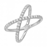 DIAMOND CROSSOVER RING