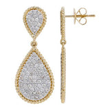 PEAR PAVE DROP EARRINGS