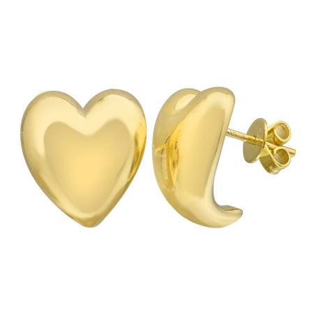 PUFFY HEART STUDS