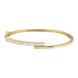 HALF BAGUETTE HALF GOLD BANGLE