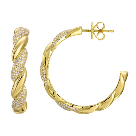 DIAMOND TWIST HOOPS