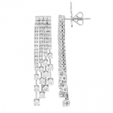FOUR ROW DIAMOND DROP EARRINGS