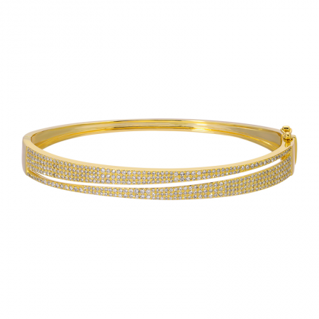 DIAMOND TRIANGLE WRAP BANGLE