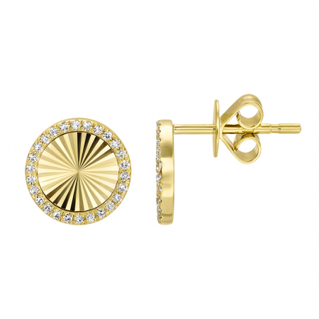 FLUTED CIRCLE STUDS