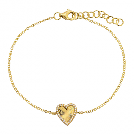 FLUTED HEART BRACELET